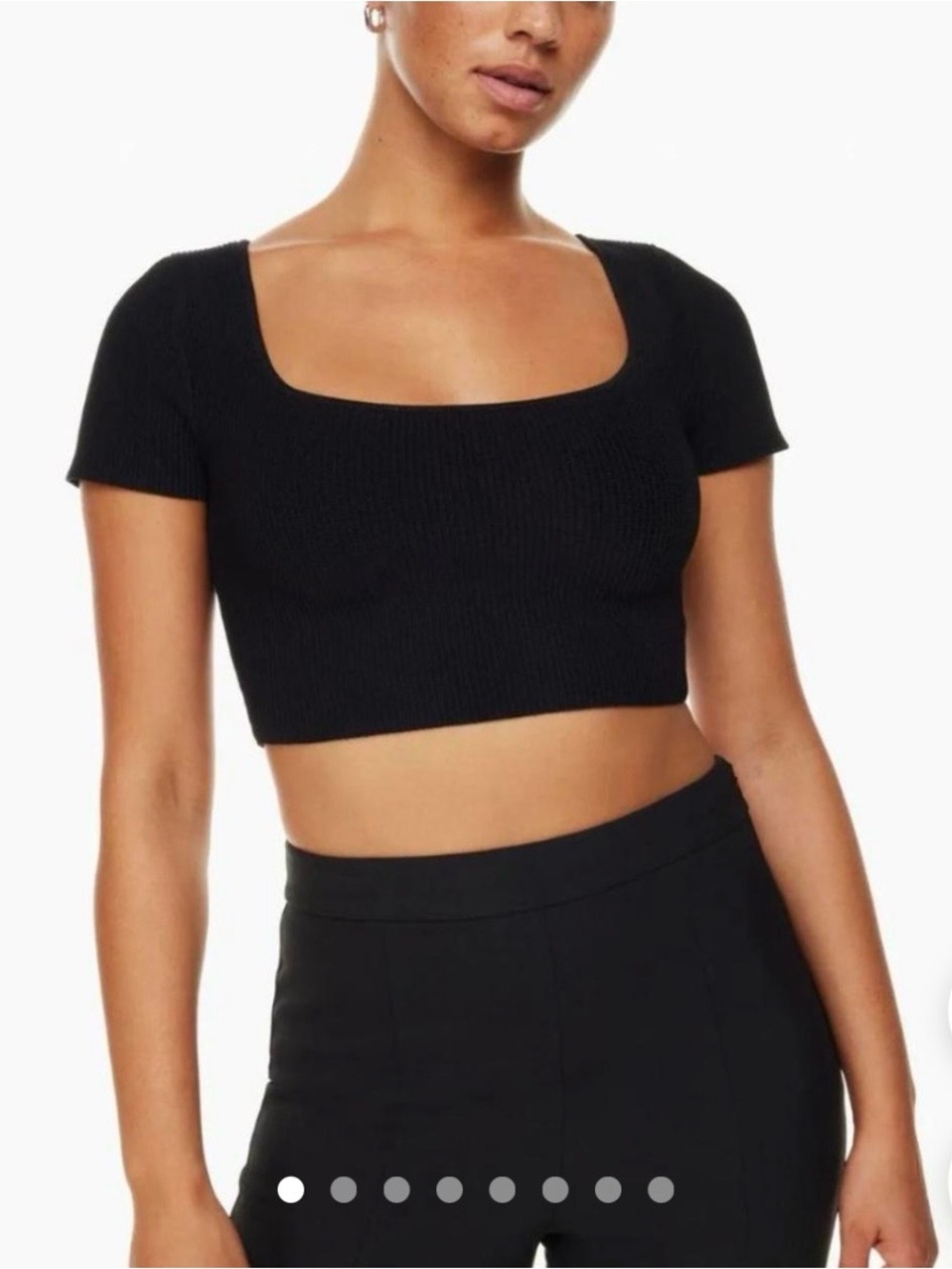 Aritzia Babaton Sculpt Knit Square Neck Top